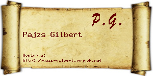 Pajzs Gilbert névjegykártya